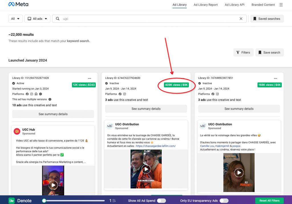 Show All Ad Spend with One Click - Denote