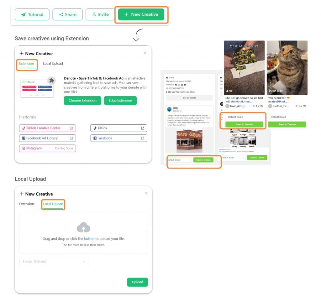 Save Ads to Your Single Home - Denote