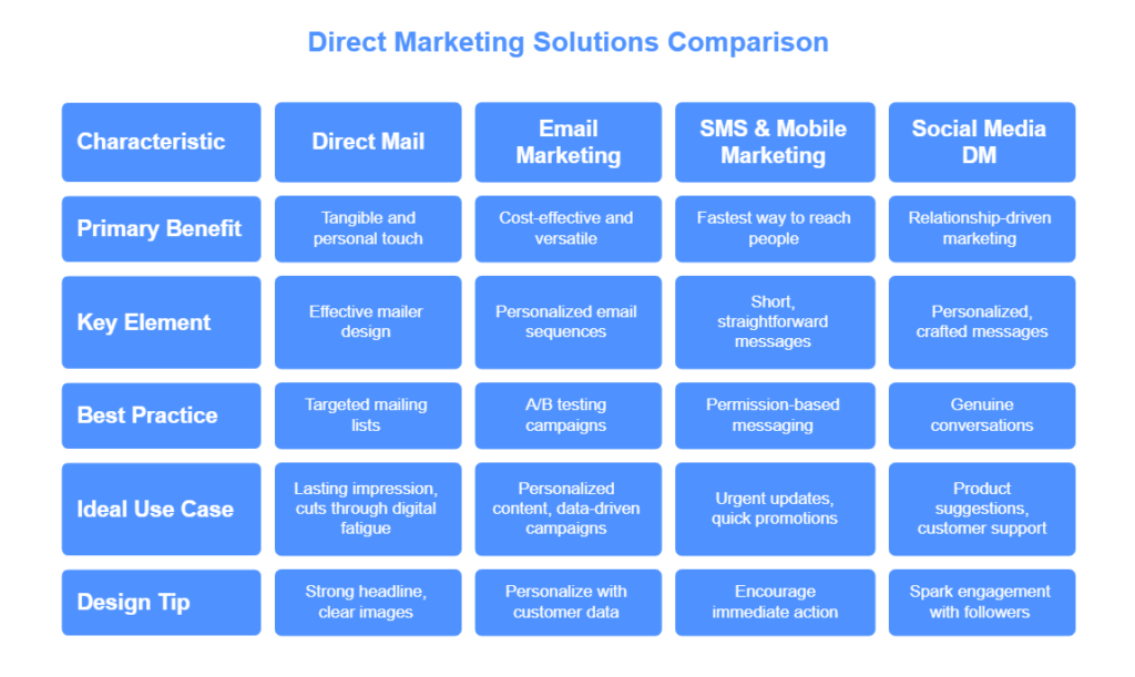 Types of Direct Marketing Solutions