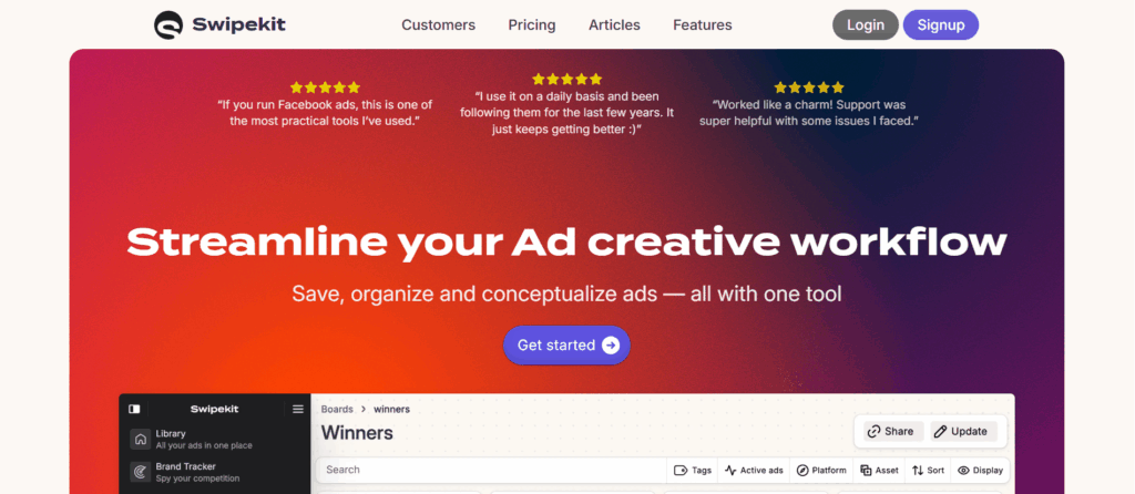 Swipekit: Multi-Platform Ad Saving for Facebook & LinkedIn