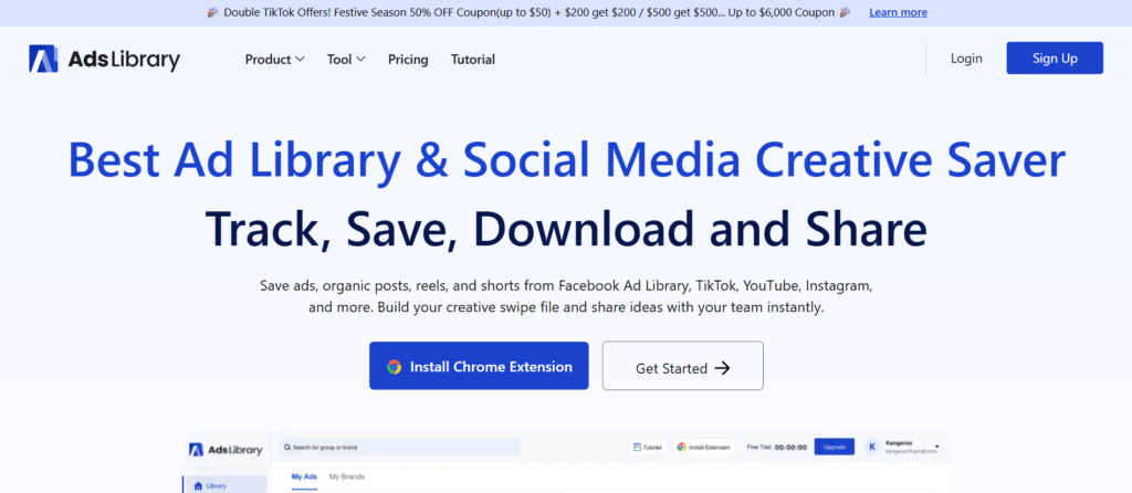AdsLibrary: Bulk Ad Downloading for TikTok & Facebook