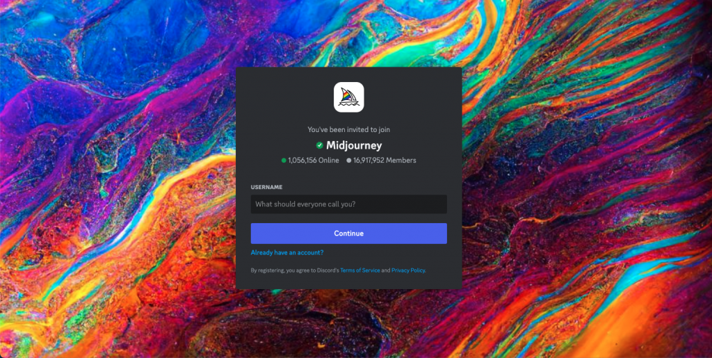 Join the midjourney Discord - Denote