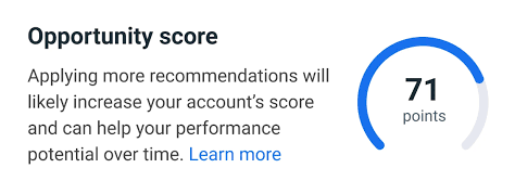 Advantage+ Opportunity Score shown in Meta Ads Manager