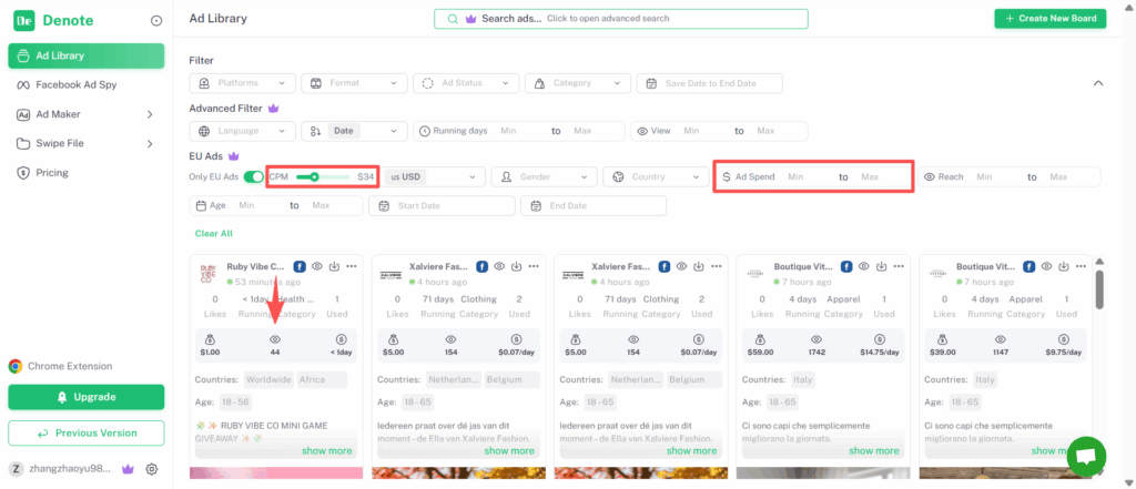Ad Spend Supported Regions