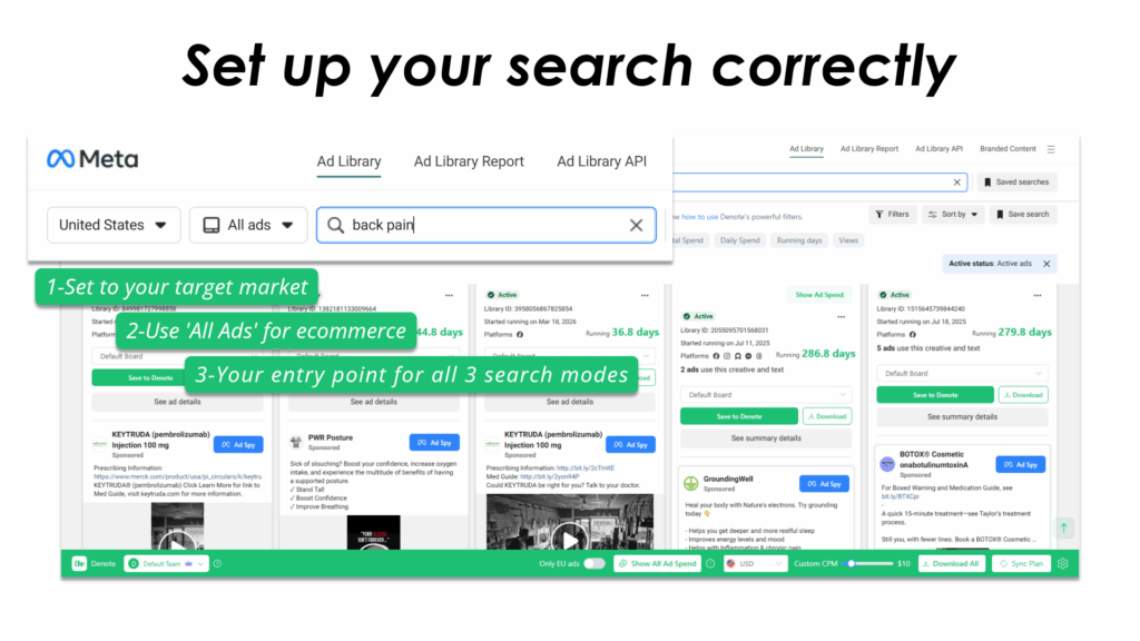 Set up your search correctly before you start