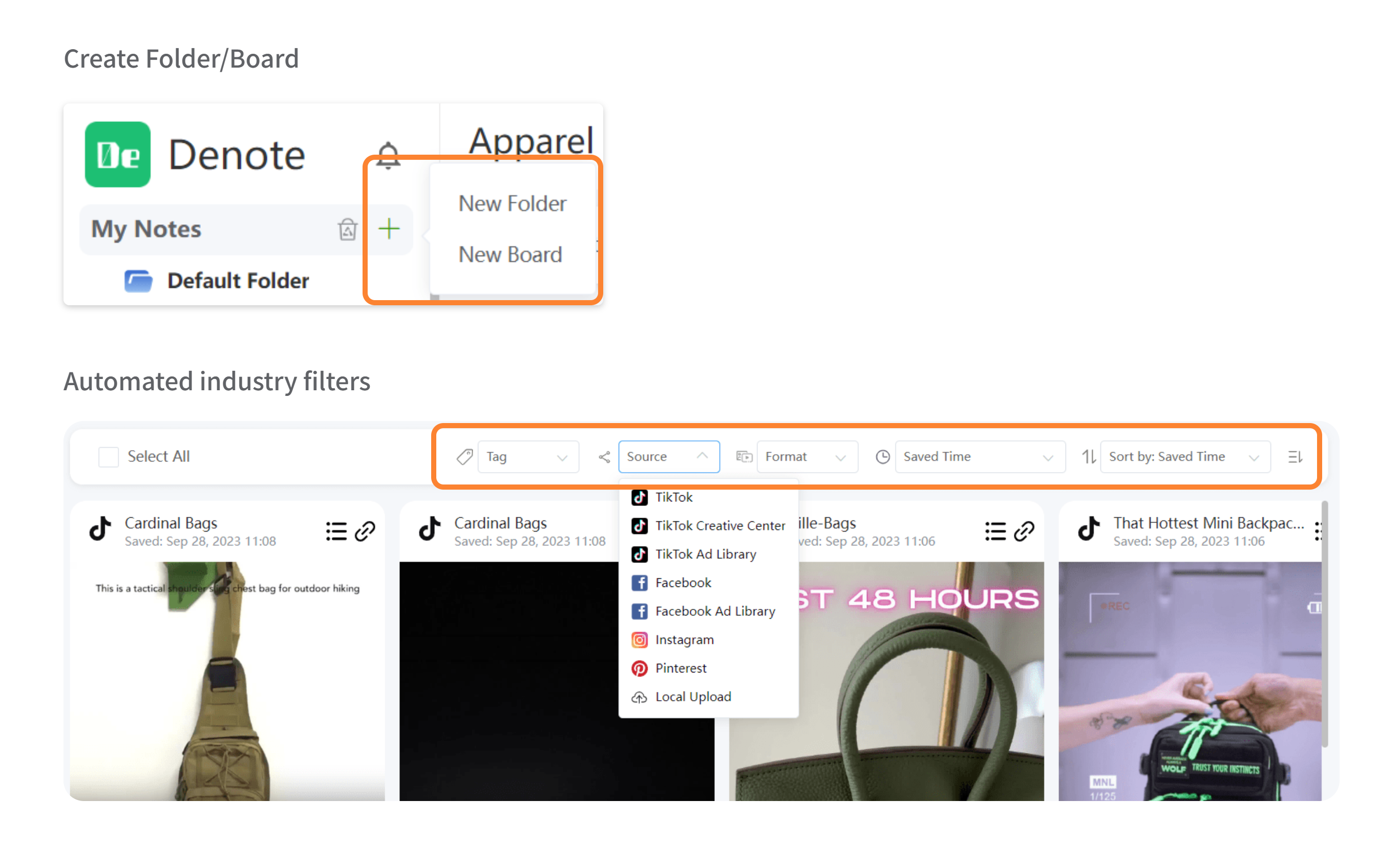 How to Use Denote to Save BigSpy Ads
