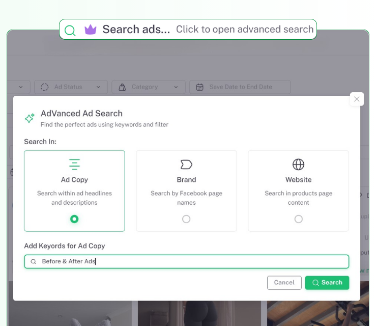Find winning ads easily