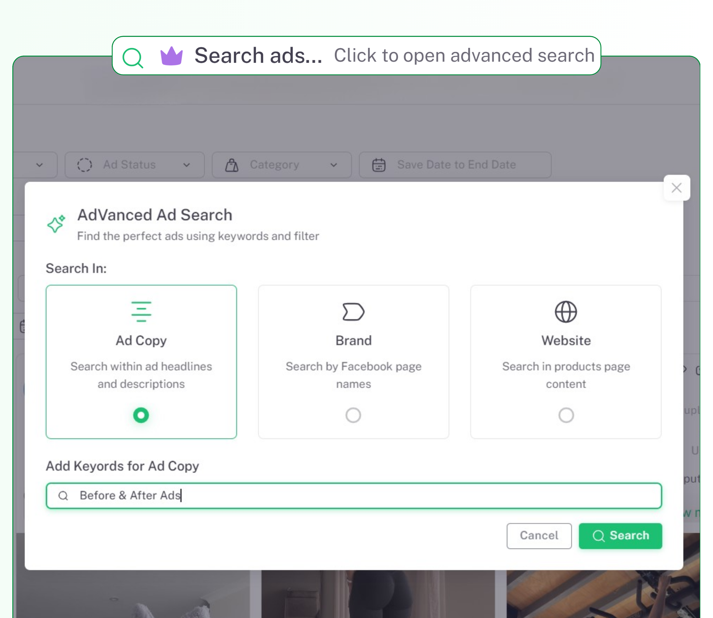 Find winning ads easily
